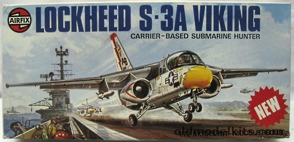 Airfix 1/72 Lockheed S-3A Viking - VS-21 USS John F. Kennedy or VS-28 USS America, 05014-4 plastic model kit